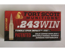 Fort Scott Munitions Box of 243 Win. 80 Grain FSM TUI Rifle Ammunition