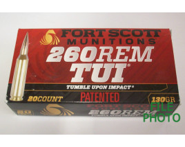 Fort Scott Munitions Box of 260 Rem 130 Grain FSM TUI Rifle Ammunition