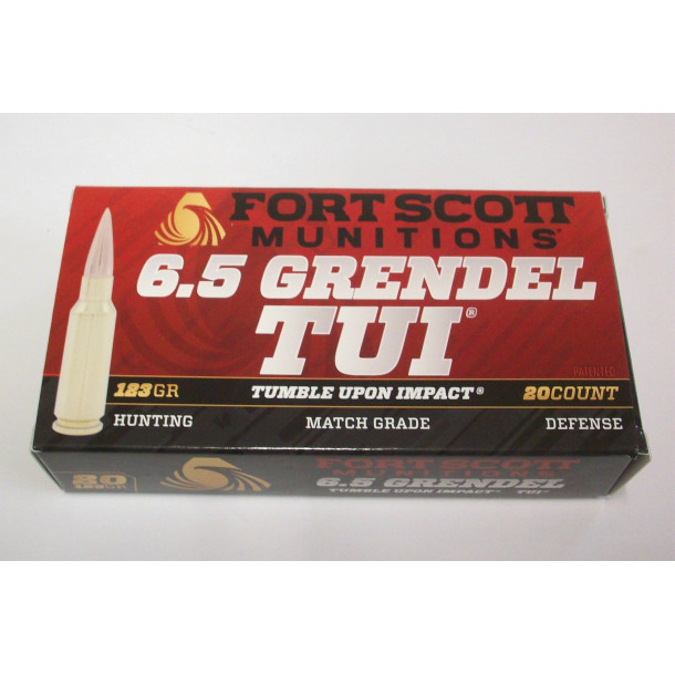 Fort Scott Munitions Box of 6.5 Grendel 123 Grain FSM TUI Rifle Ammunition Fort Scott Munitions Box of 6.5 Grendel 123 Grain FSM TUI Rifle Ammunition