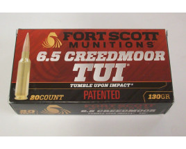 Fort Scott Munitions Box of 6.5 Creedmore 130 Grain FSM TUI Rifle Ammunition