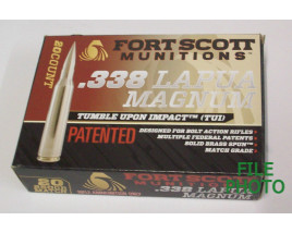 Fort Scott Munitions Box of 338 Lapua Magnum 250 Grain Match TUI Rifle Ammunition