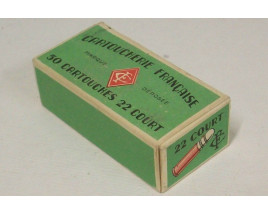 French Cartridge Factory Box of 22 Short Ammunition