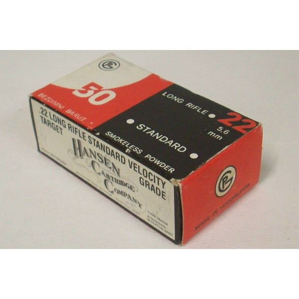 Hansen Cartridge Company Box of 22 LR Ammunition Hansen Cartridge Company Box of 22 LR Ammunition