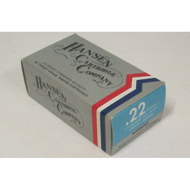 Hansen Cartridge Company Target Grade Box of 22 Short Ammunition