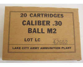 Lake City Army Box of .30-06 Caliber Rifle Cartridges