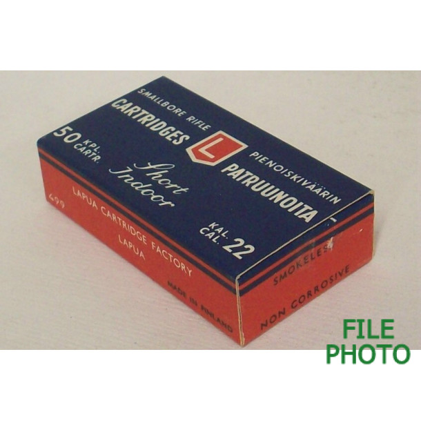Lapua Indoor Box of 22 Short Ammunition Lapua Indoor Box of 22 Short Ammunition