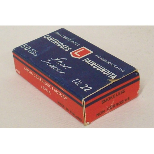 Lapua Indoor Box of 22 Short Ammunition Lapua Indoor Box of 22 Short Ammunition