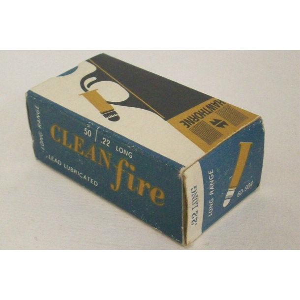 Montgomery Ward Hawthorne Clean Fire Box of 22 Long Ammunition Montgomery Ward Hawthorne Clean Fire Box of 22 Long Ammunition