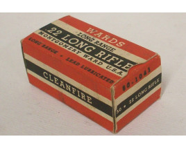 Montgomery Ward Cleanfire Long Range Box of 22 LR Ammunition - Partial Box