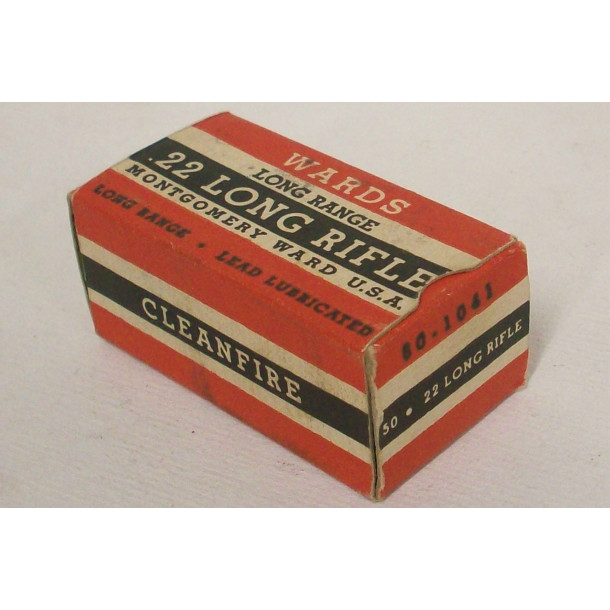 Montgomery Ward Cleanfire Long Range Box of 22 LR Ammunition - Partial Box