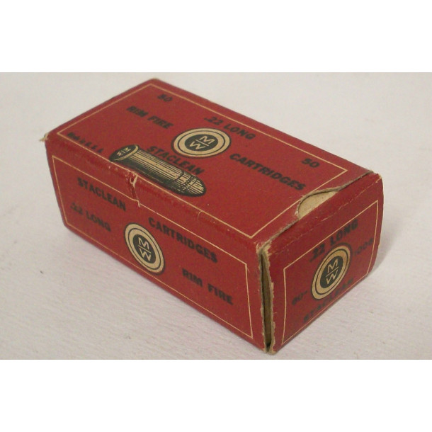 Montgomery Ward Staclean Box of 22 Long Ammunition - Partial Box