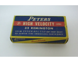 Peters Box of 32 Rem Rifle Ammunition