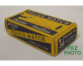 Peters Rustless Police Match Box for 38 Special Wad-Cutter Ammunition - Empty