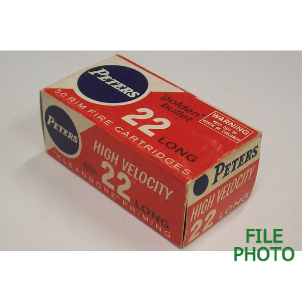 Peters Kleanbore Box of 22 Long Ammunition