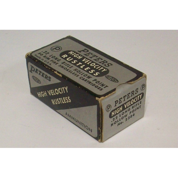 Peters High Velocity Box of 22 LR Ammunition - Hollow Point Peters High Velocity Box of 22 LR Ammunition - Hollow Point