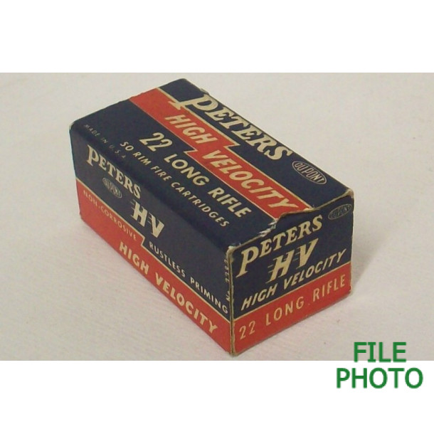 Peters High Velocity Box of 22 LR Ammunition Peters High Velocity Box of 22 LR Ammunition