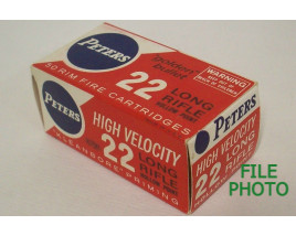 Peters High Velocity Box of 22 LR Ammunition - Hollow Point