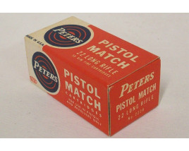 Peters Pistol Match Box of 22 LR Ammunition