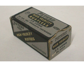 Peters High Velocity Rustless Box of 22 Long Ammunition