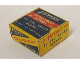 Peters Extra Loud Report Box of 22 Short Blank Ammunition - Partial Box