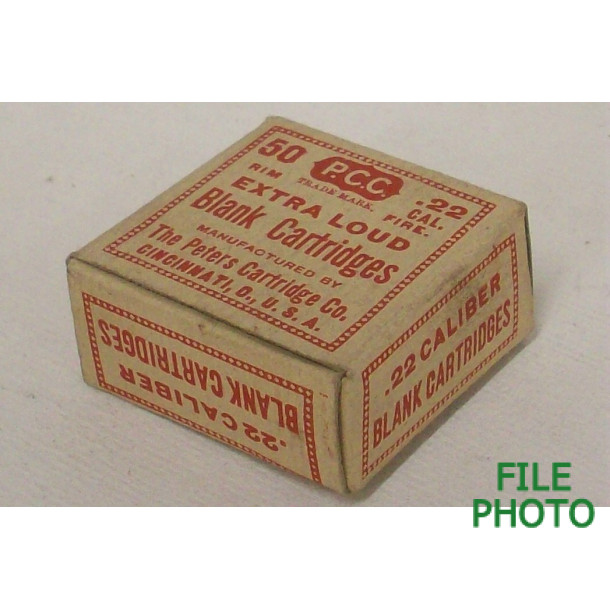 Peters Extra Loud Box of 22 Short Blank Cartridges
