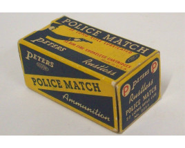 Peters Rustless Police Match Box of 22 LR Ammunition