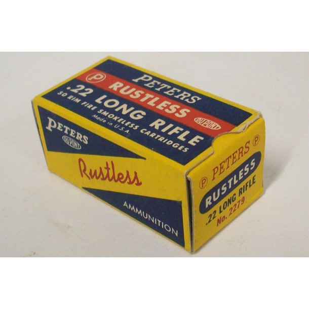 Peters Rustless Box of 22 LR Ammunition
