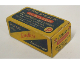 Peters Rustless Box of 22 Remington Auto Loading Ammunition