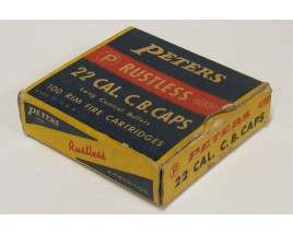 Peters Rustless Box of 22 C.B. Ammunition - Partial Box