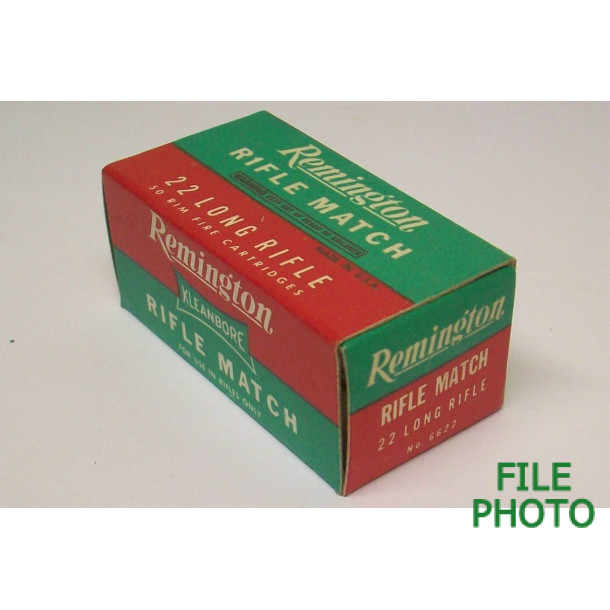Remington Rifle Match Box of 22 LR Ammunition