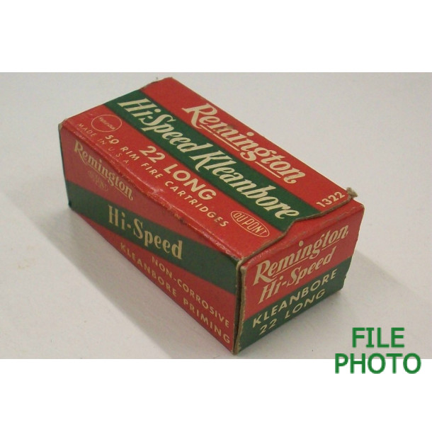 Remington Hi-Speed Kleanbore Box of 22 Long Ammunition Remington Hi-Speed Kleanbore Box of 22 Long Ammunition
