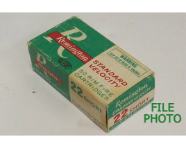 Remington Kleanbore Box of 22 Short Ammunition - Partial Box