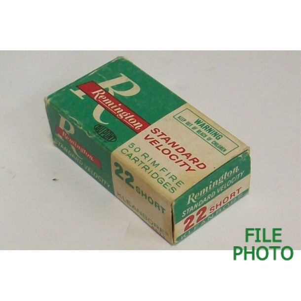 Remington Kleanbore Box of 22 Short Ammunition - Partial Box Remington Kleanbore Box of 22 Short Ammunition - Partial Box