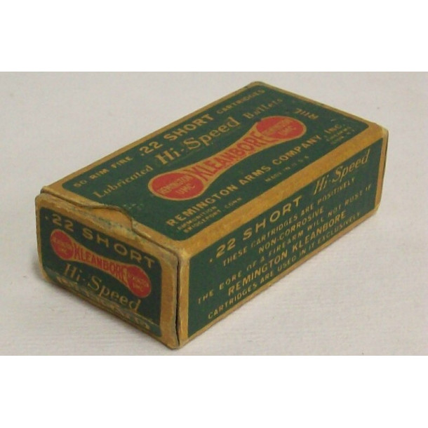 Remington Kleanbore Hi-Speed Lubricated Box of 22 Short Ammunition Remington Kleanbore Hi-Speed Lubricated Box of 22 Short Ammunition