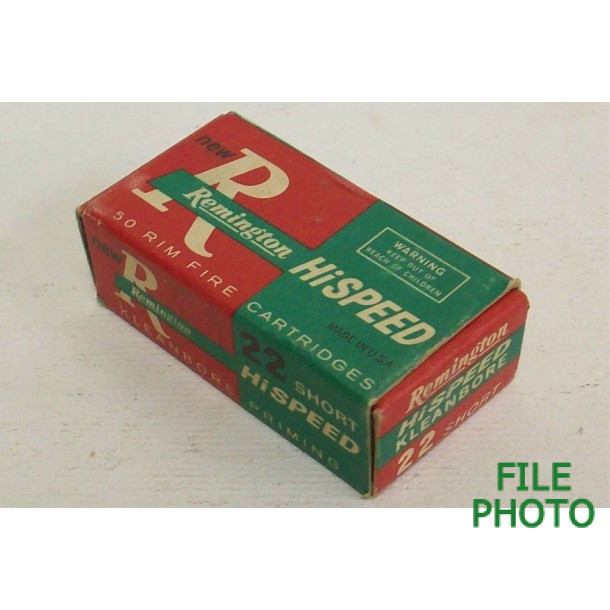 Remington Hi Speed Kleanbore Box of 22 Short Ammunition Remington Hi Speed Kleanbore Box of 22 Short Ammunition