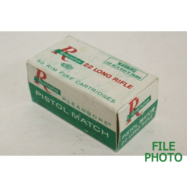 Remington Kleanbore Pistol Match Box of 22 LR Ammunition Remington Kleanbore Pistol Match Box of 22 LR Ammunition