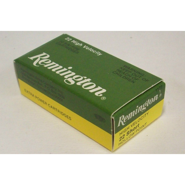 Remington High Velocity Box of 22 Short Ammunition - Hollow Point Remington High Velocity Box of 22 Short Ammunition - Hollow Point