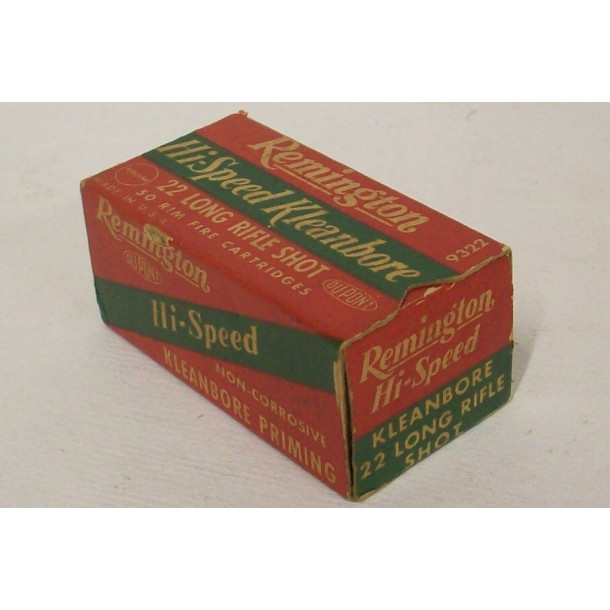 Remington Hi-Speed Kleanbore Box of 22 LR Shot - Partial Box Remington Hi-Speed Kleanbore Box of 22 LR Shot - Partial Box