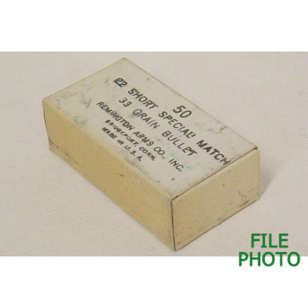 Remington Special Match Box of 22 Short Ammunition Remington Special Match Box of 22 Short Ammunition