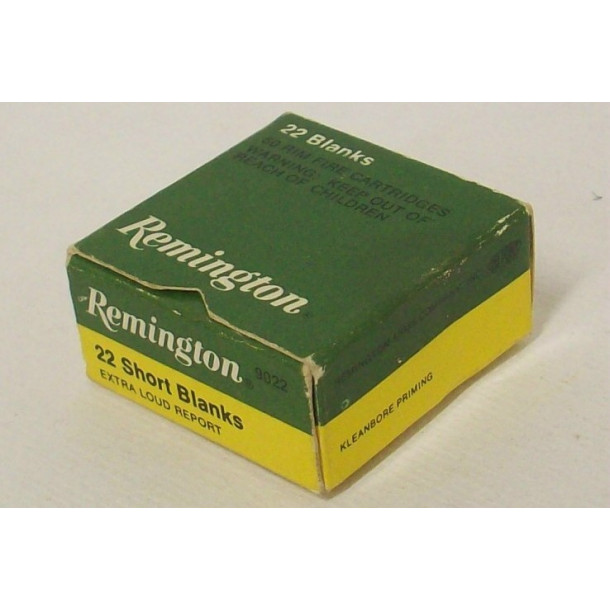 Remington Box of 22 Short Blank Cartridges - Partial Box Remington Box of 22 Short Blank Cartridges - Partial Box