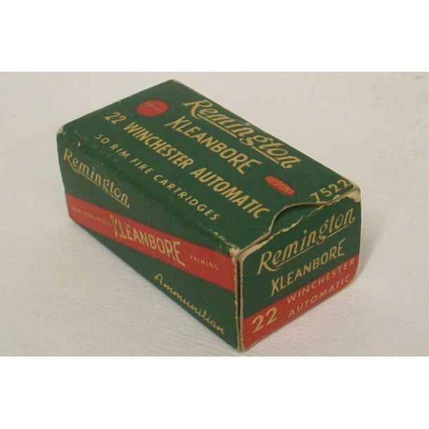 Remington Kleanbore Box of 22 Winchester Automatic Ammunition Remington Kleanbore Box of 22 Winchester Automatic Ammunition