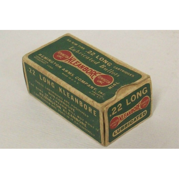 Remington Kleanbore Lubricated Box of 22 Long Ammunition - Partial Box Remington Kleanbore Lubricated Box of 22 Long Ammunition - Partial Box