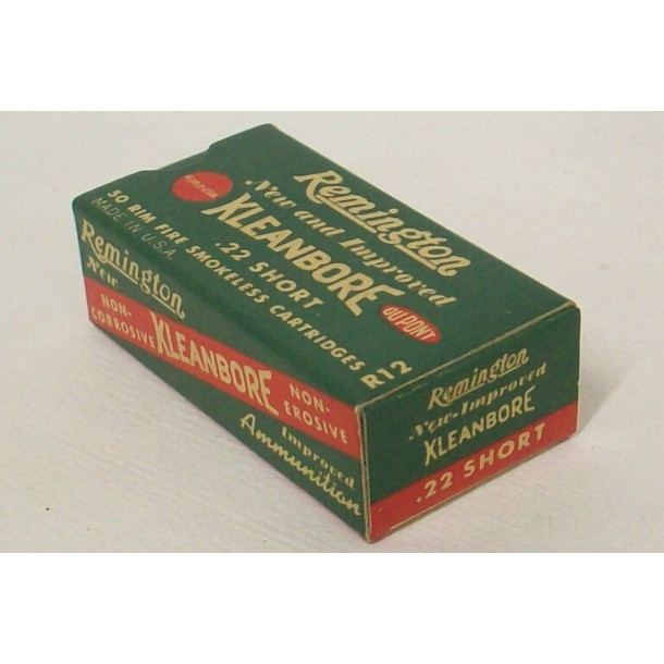 Remington New and Improved Kleanbore Box of 22 Short Ammunition