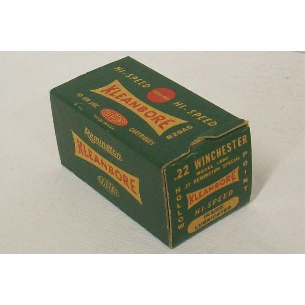 Remington Kleanbore Box of 22 WRF (Rem. Spl.) Ammunition - Hollow Point Remington Kleanbore Box of 22 WRF (Rem. Spl.) Ammunition - Hollow Point