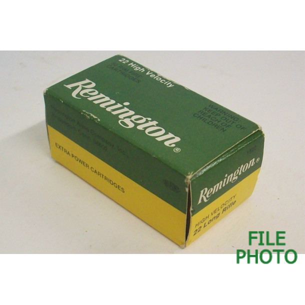 Remington High Velocity Box of 22 LR Ammunition - Partial Box Remington High Velocity Box of 22 LR Ammunition - Partial Box