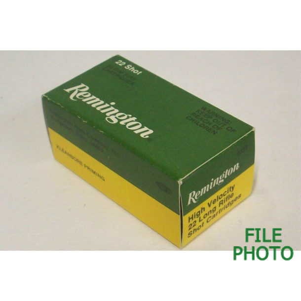Remington High Velocity Box of 22 LR Ammunition - Shot Remington High Velocity Box of 22 LR Ammunition - Shot