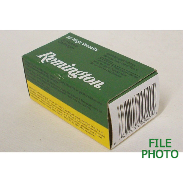 Remington High Velocity Box of 22 LR Ammunition Remington High Velocity Box of 22 LR Ammunition