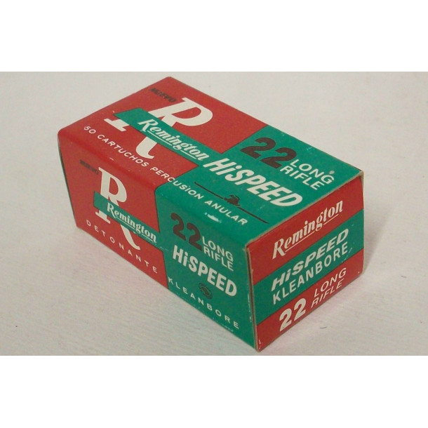 Remington Hi Speed Kleanbore Box of 22 LR Ammunition - Made in Mexico Remington Hi Speed Kleanbore Box of 22 LR Ammunition - Made in Mexico