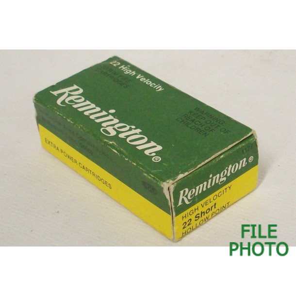 Remington High Velocity Box of 22 Short Ammunition - Hollow Point Remington High Velocity Box of 22 Short Ammunition - Hollow Point