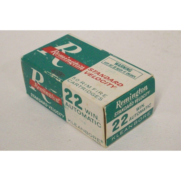 Remington Kleanbore Box of 22 Win. Automatic Ammunition Remington Kleanbore Box of 22 Win. Automatic Ammunition